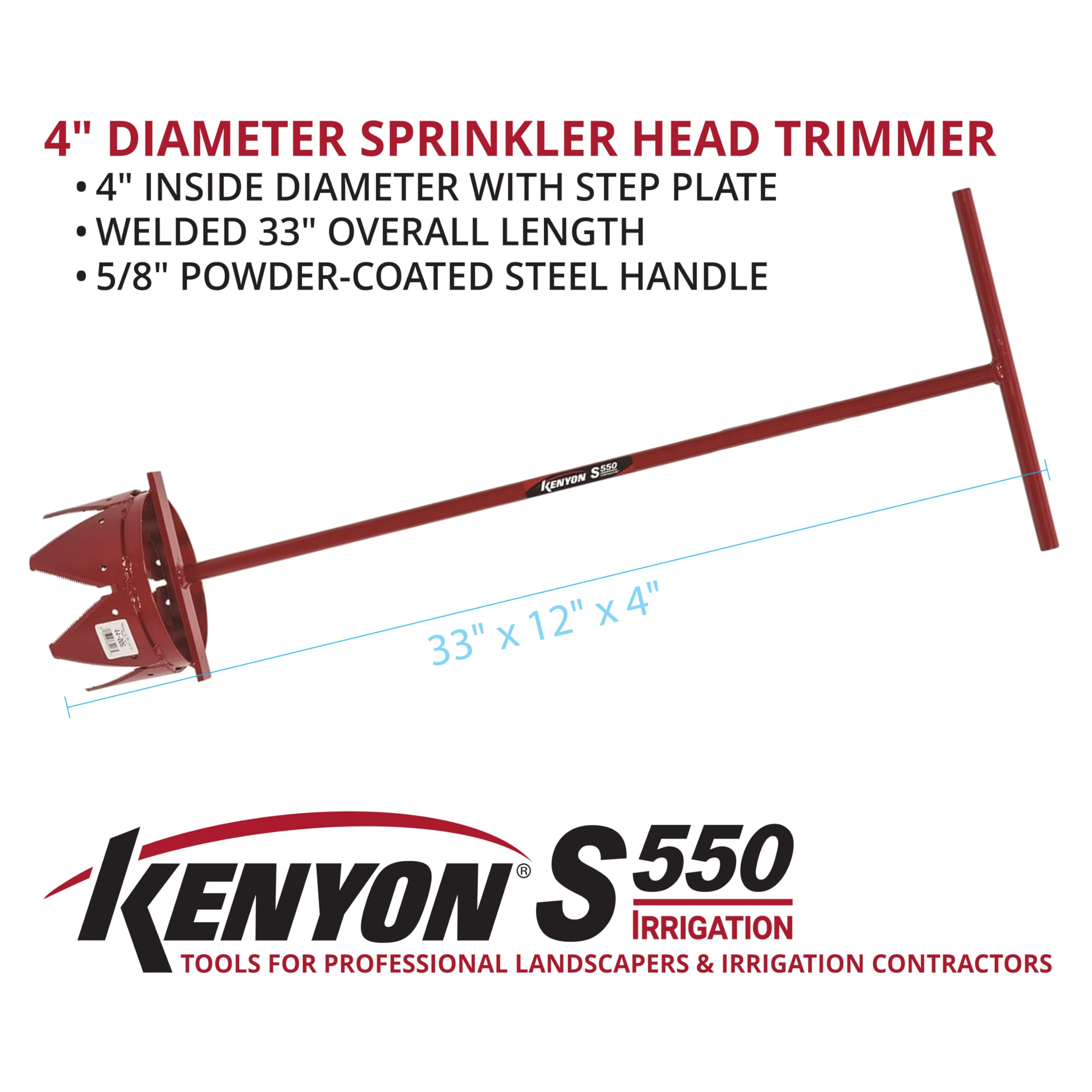 Seymour Kenyon welded 33-inch handle shown for ergonomic upright use benefit