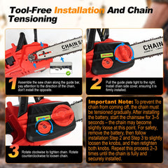 SFESGRER detail of chain and guide bar displaying automatic oiler benefit and longevity