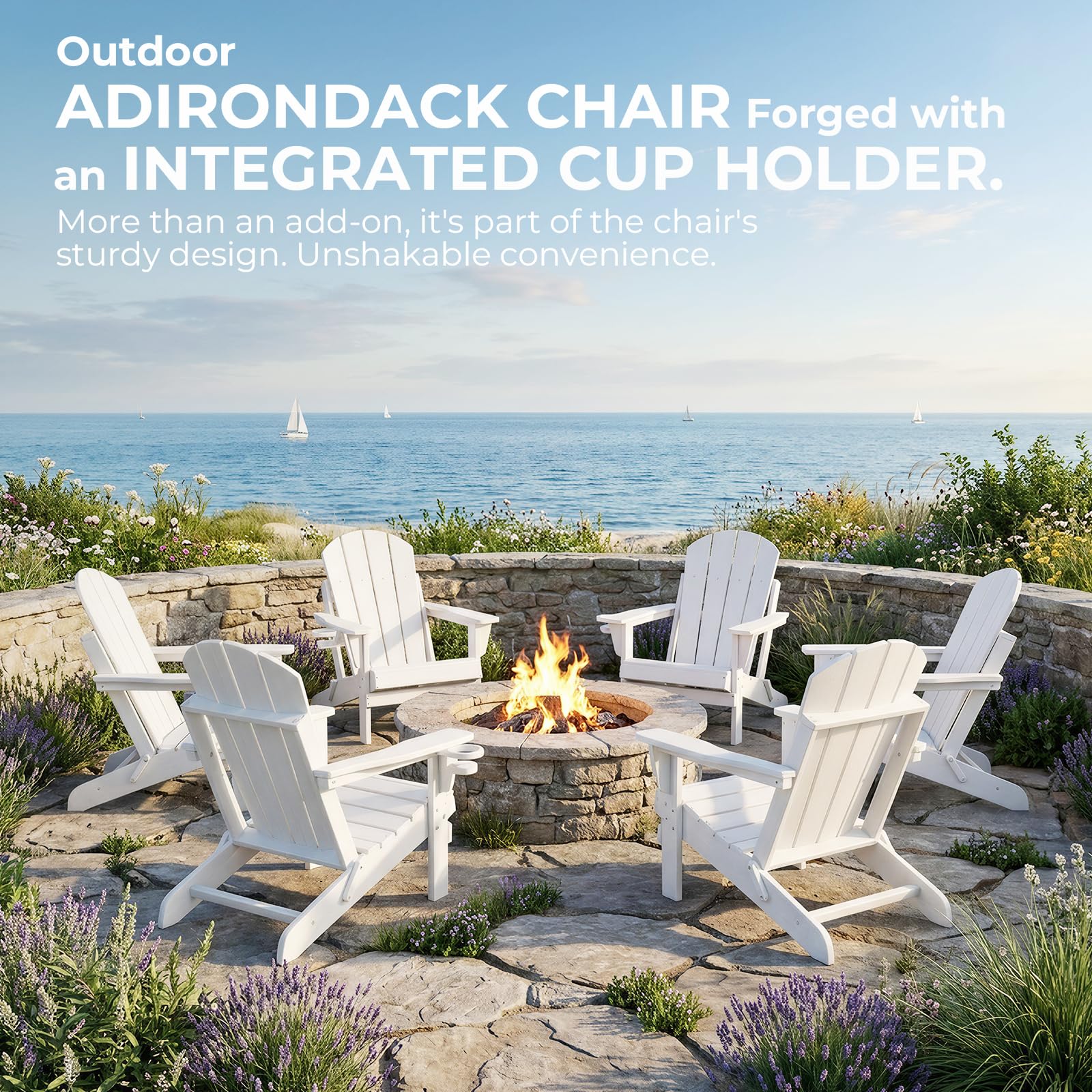 SFYLODS chair on a deck in a lifestyle scene showing aesthetic appeal benefit complements outdoor decor