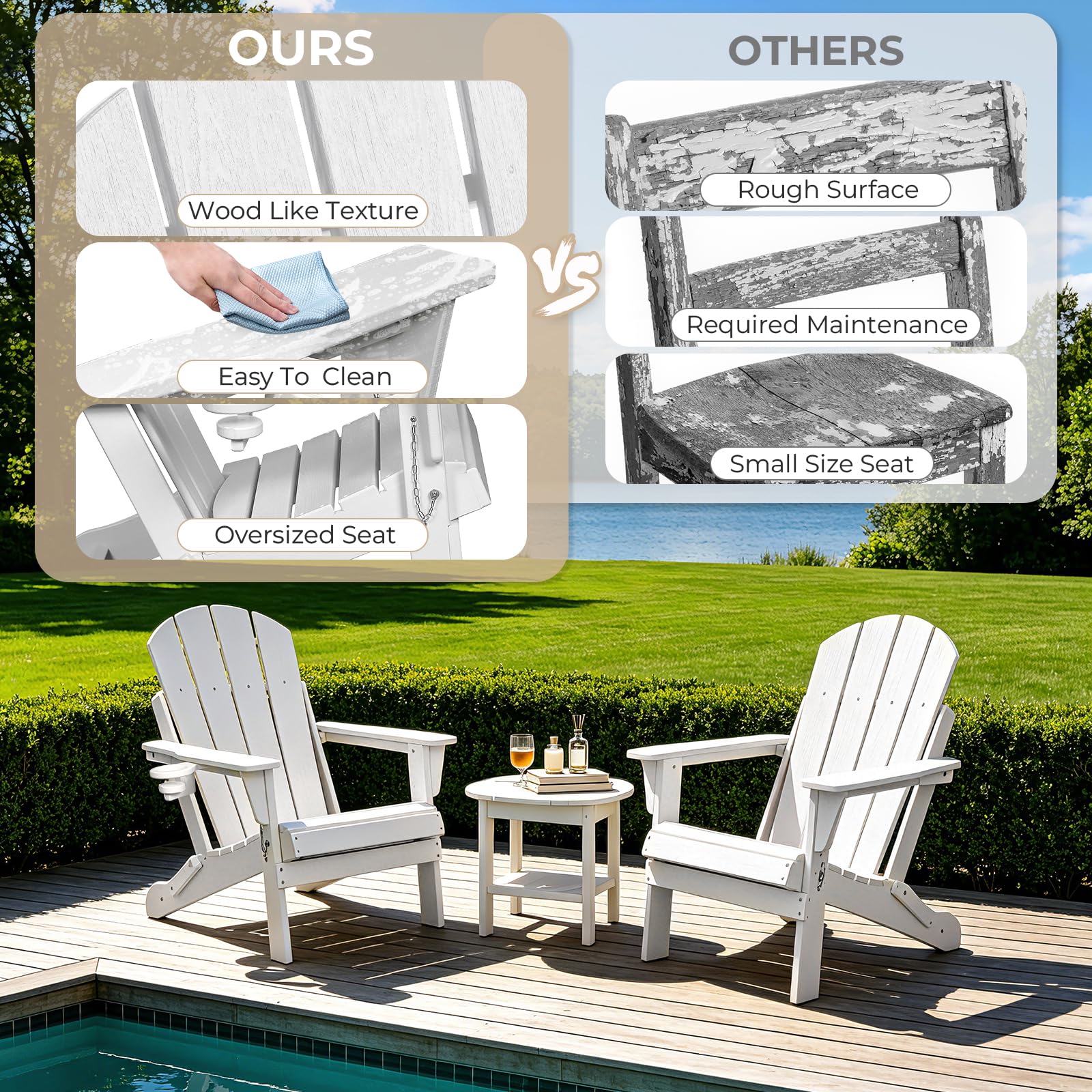 SFYLODS chair with person seated showing scale and comfort benefit ergonomic outdoor relaxation