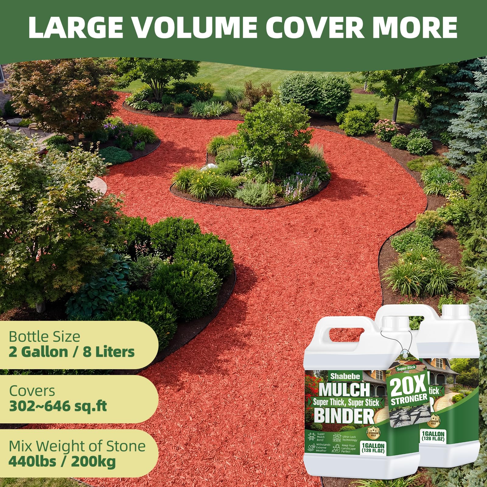 Shabebe used in garden bed setting showing tidy landscape result