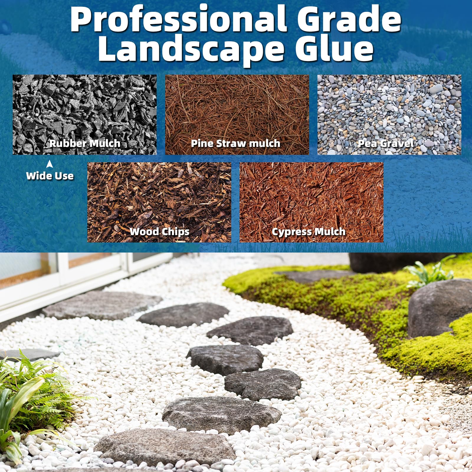 Shabebe securing landscape edging and stones to prevent shifting benefit