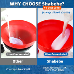 Shabebe glue texture closeup illustrating smooth water‑based formula advantage