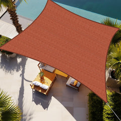 Shade&Beyond vista frontal de la vela rectangular mostrando cobertura y color