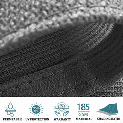 Shade&Beyond close-up of 185GSM woven texture showing breathable sun protection