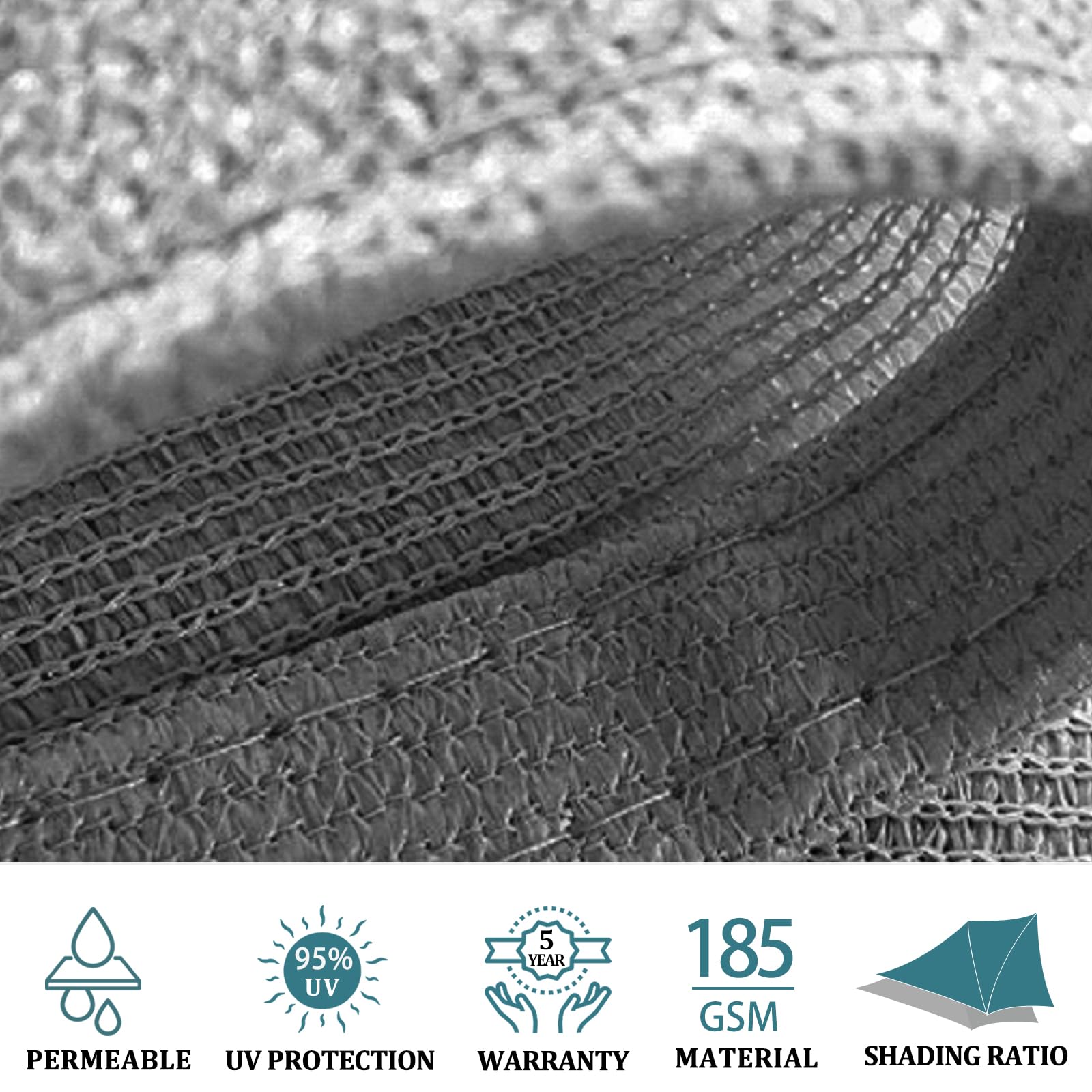 Shade&Beyond curved edge detail showing water-shedding design benefit durability