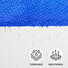Shade&Beyond fabric texture closeup showing breathable HDPE weave for cooler shaded areas