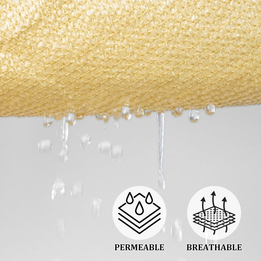 Shade&Beyond fabric weave close-up showing breathable, UV-blocking material