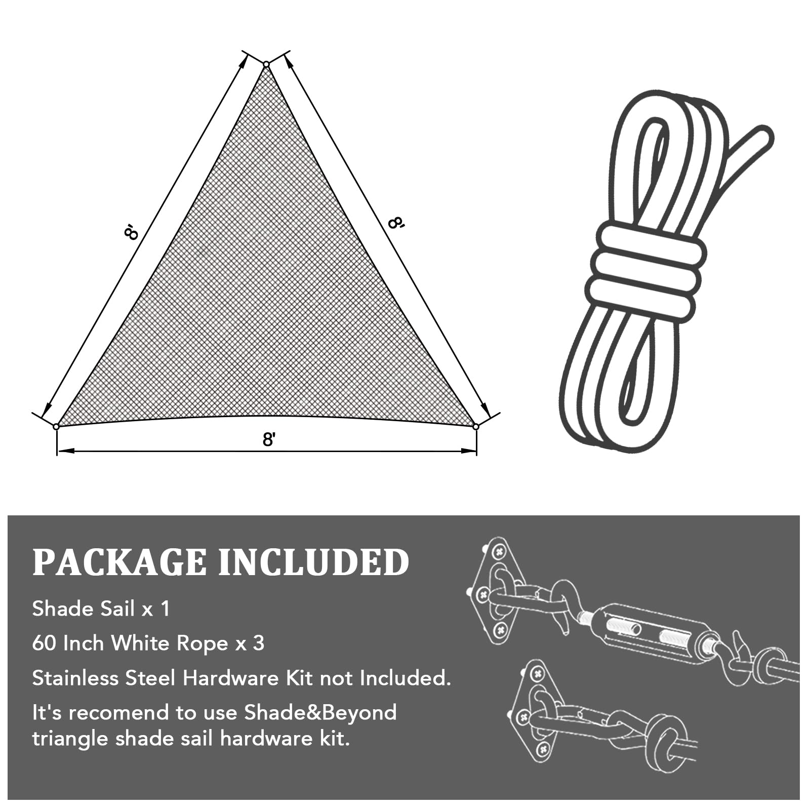 Shade&Beyond folded sail in storage demonstrating compact packing and easy handling