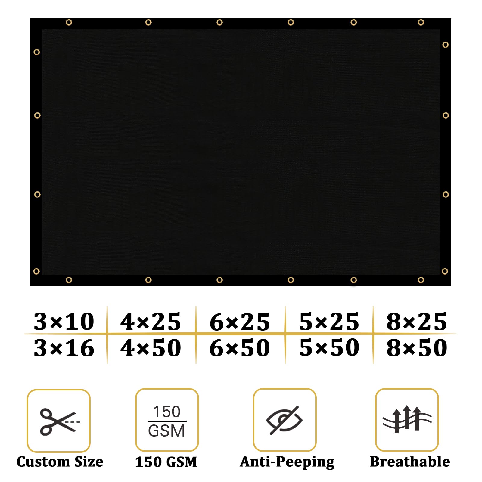 Shade&Beyond brass grommet and double-reinforced edge showing secure attachment benefit
