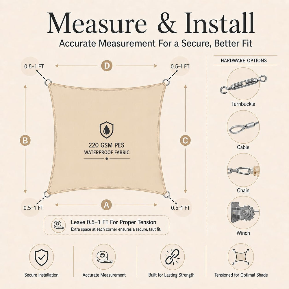 ShadeMart edge reinforcement stitching illustrating tear-resistant build