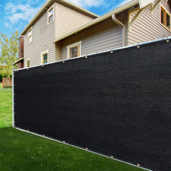ShadeMart front view of folded 4x50 privacy screen showing compact packaging and durability