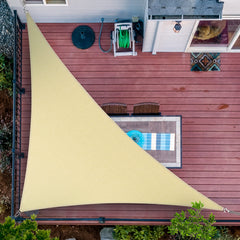ShadeMart right triangle front view showing full canopy coverage and clean lines