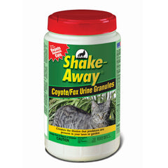 Shake-Away bag front view shows product label and organic cat-deterrent benefit