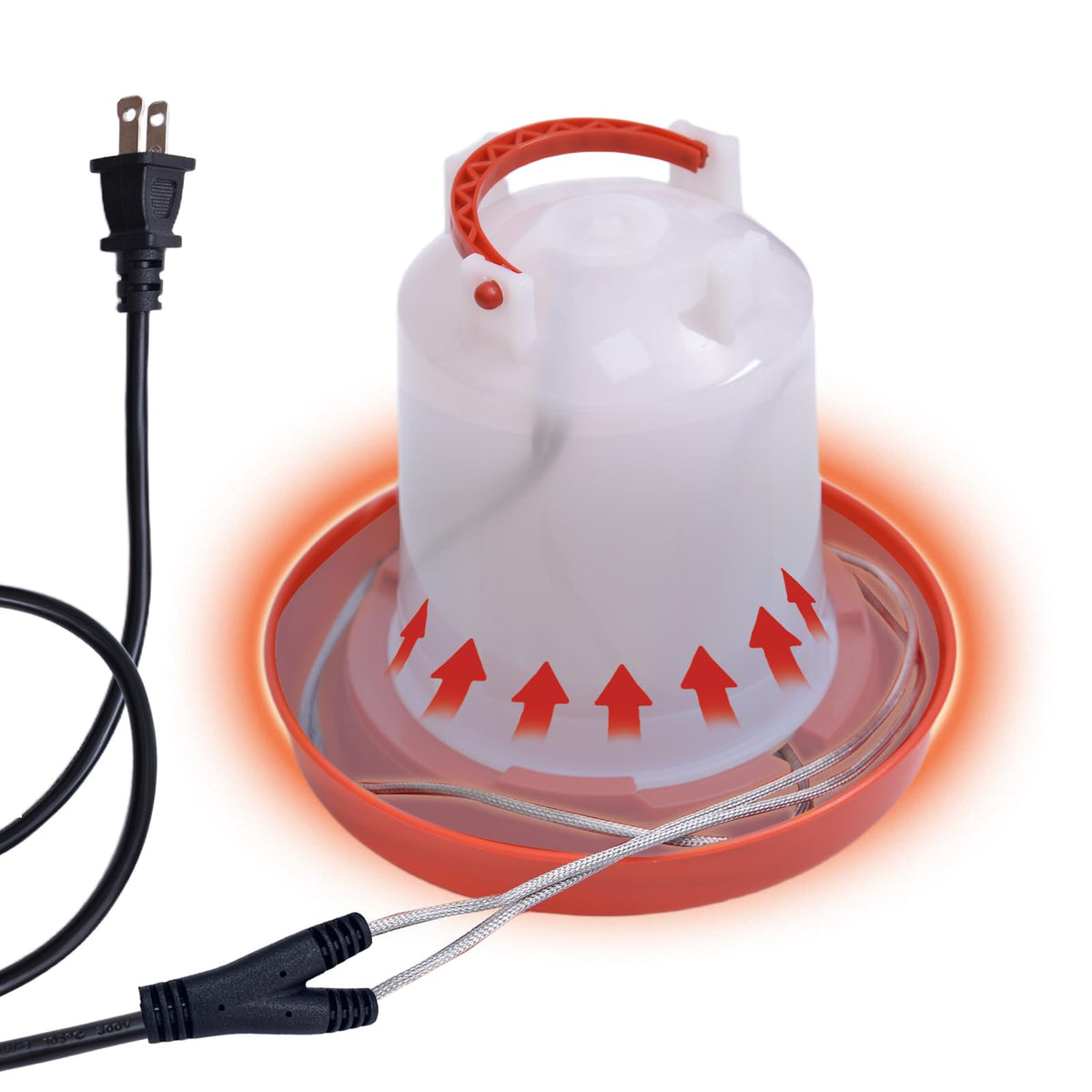 Shaledig front view of boxed 2-pack heated chicken water cords showing ready-to-use benefit