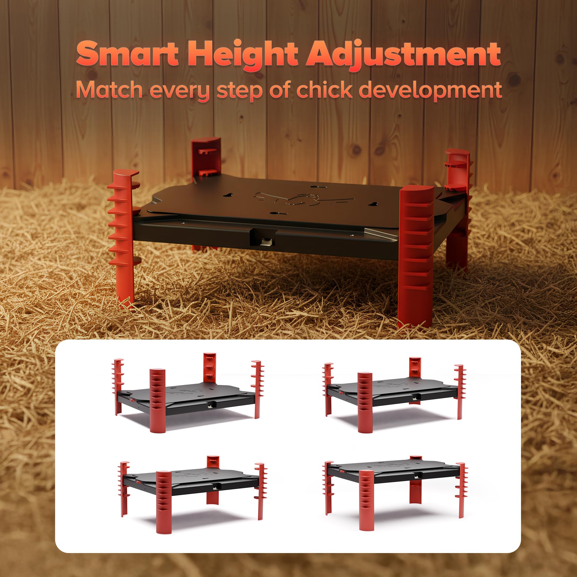 Shaledig wall-mounted plate installed in coop showing space-saving placement and stable heat