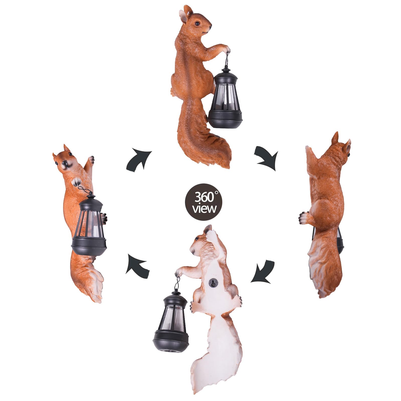 SHAODIE squirrel in gift setting ideal present for garden-loving mothers