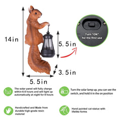 SHAODIE solar panel top capturing sun to power the squirrel's lantern