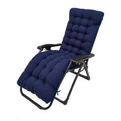 Shapeazy front view navy blue lounger cushion showing full-length support and comfort