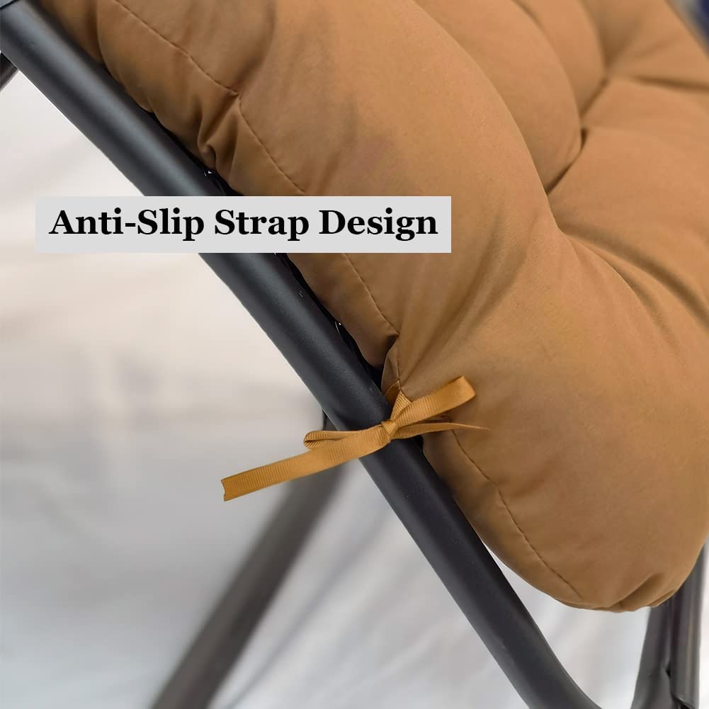 Shapeazy on outdoor chaise lounge demonstrating secure fit and weather-ready look