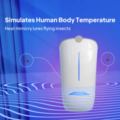 SHAPON LED light on in dark demonstrating dual blue and UV attraction benefit