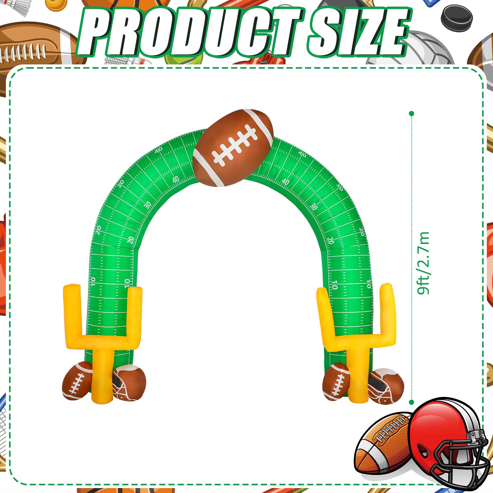 Shappy close-up of football and helmet graphics showing bold detail
