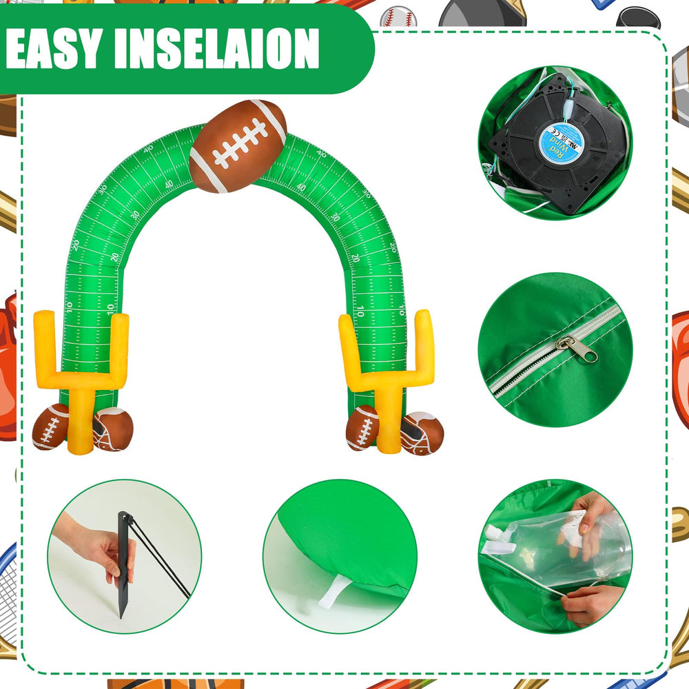 Shappy blower attached inflating arch for quick event setup
