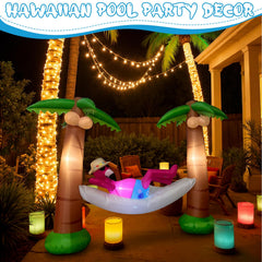 Shappy poolside display demonstrating tropical party-ready atmosphere