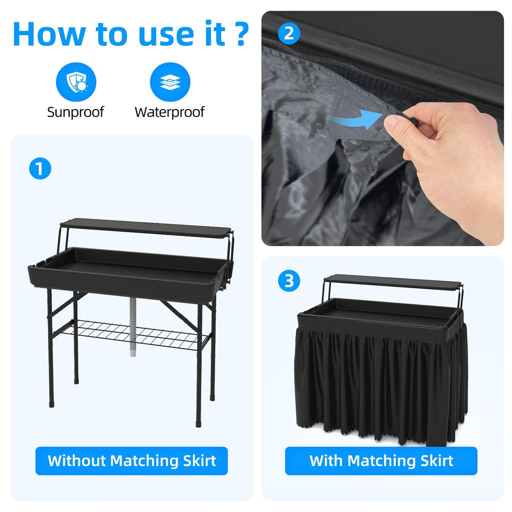 SHAREWIN close-up of drain tube for fast cleanup and convenient draining