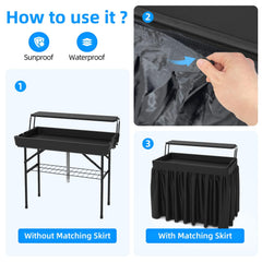 SHAREWIN close-up of drain tube for fast cleanup and convenient draining