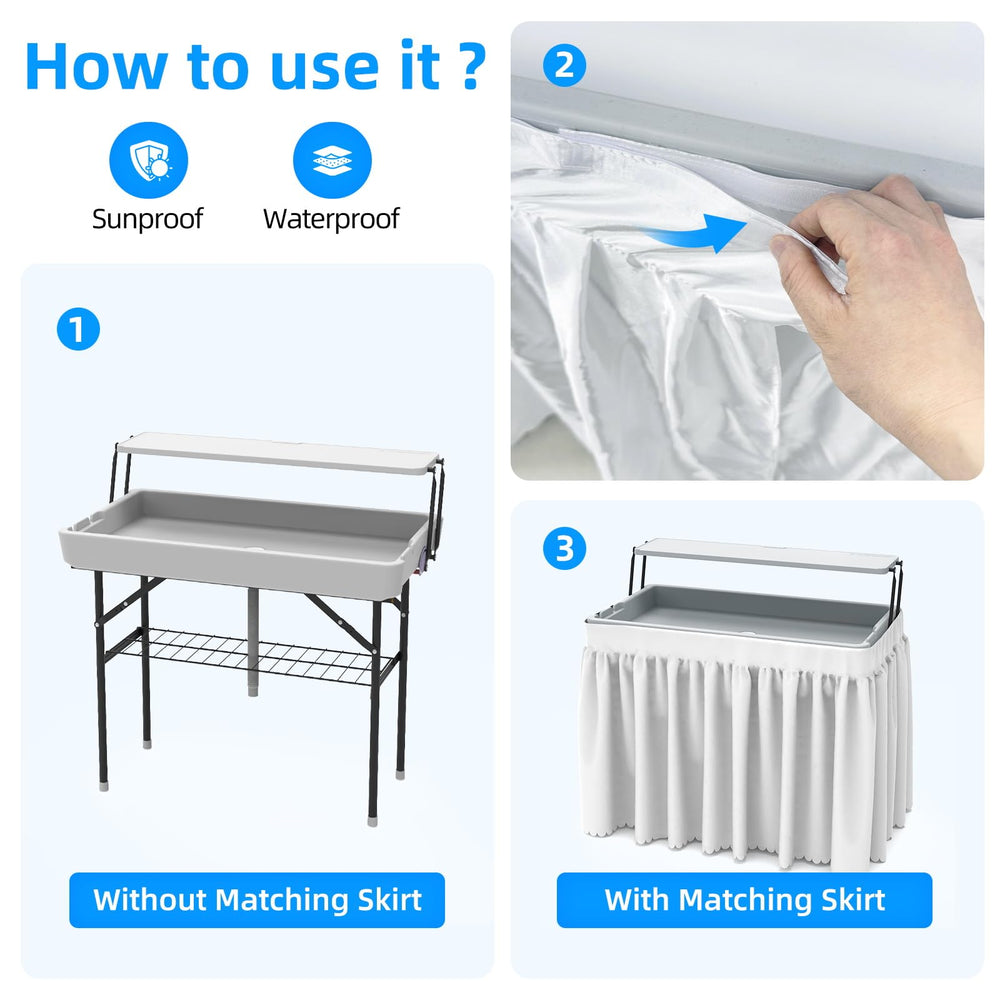 SHAREWIN folding leg mechanism demonstrating secure setup and stable service benefit