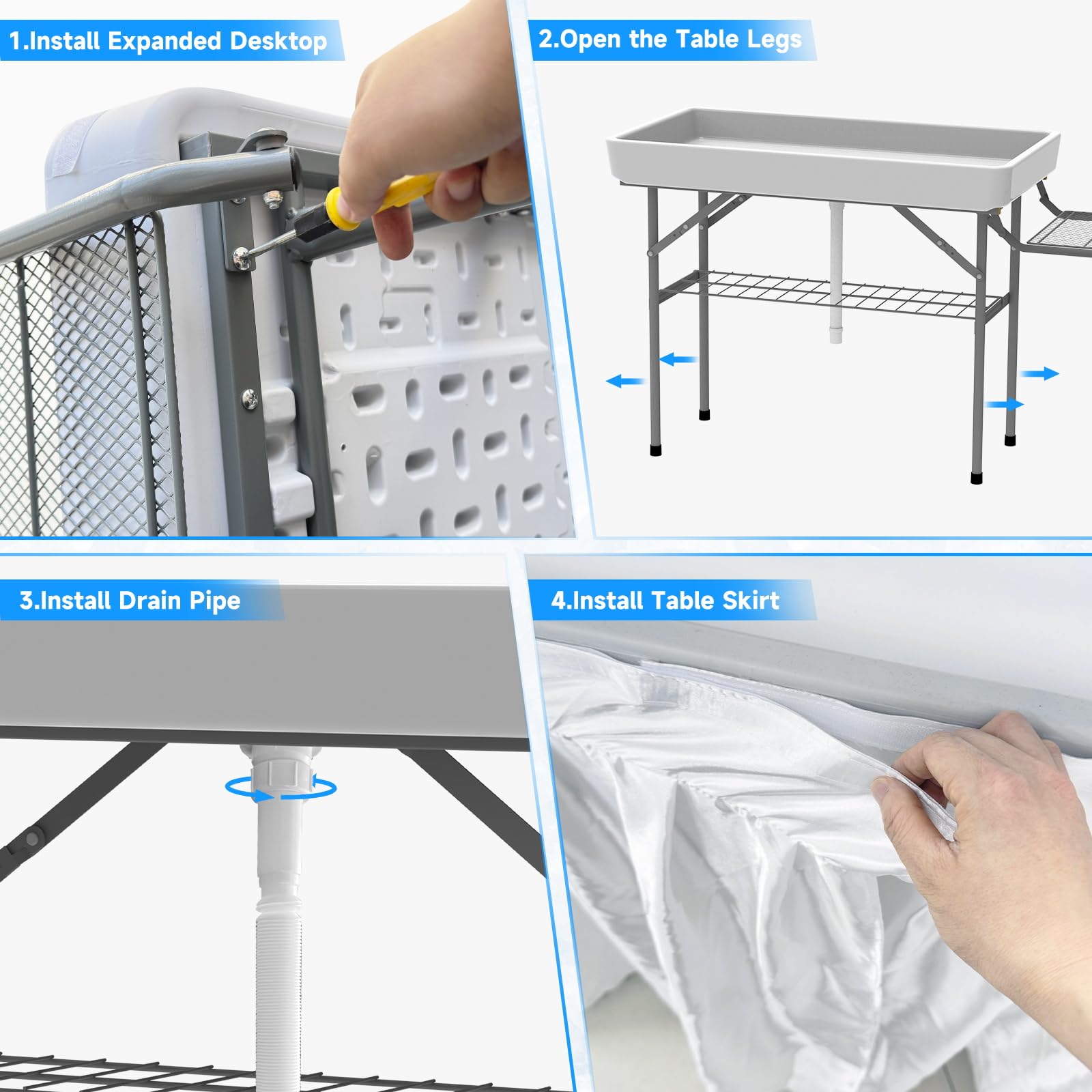 SHAREWIN mesh side shelf attached for extra snack storage and organization