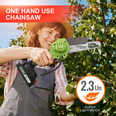 Sharklogger close-up of 6-inch chain and bar highlighting durable cutting edge