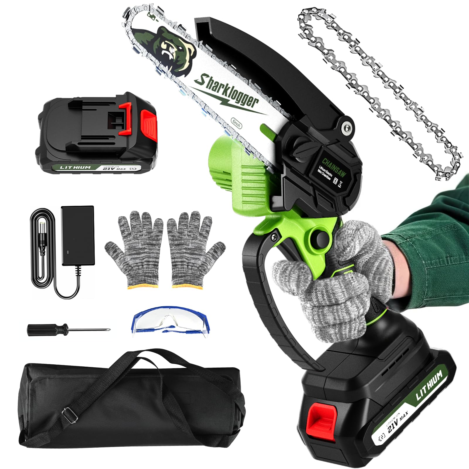 Sharklogger front view showing compact body and ergonomic grip for control
