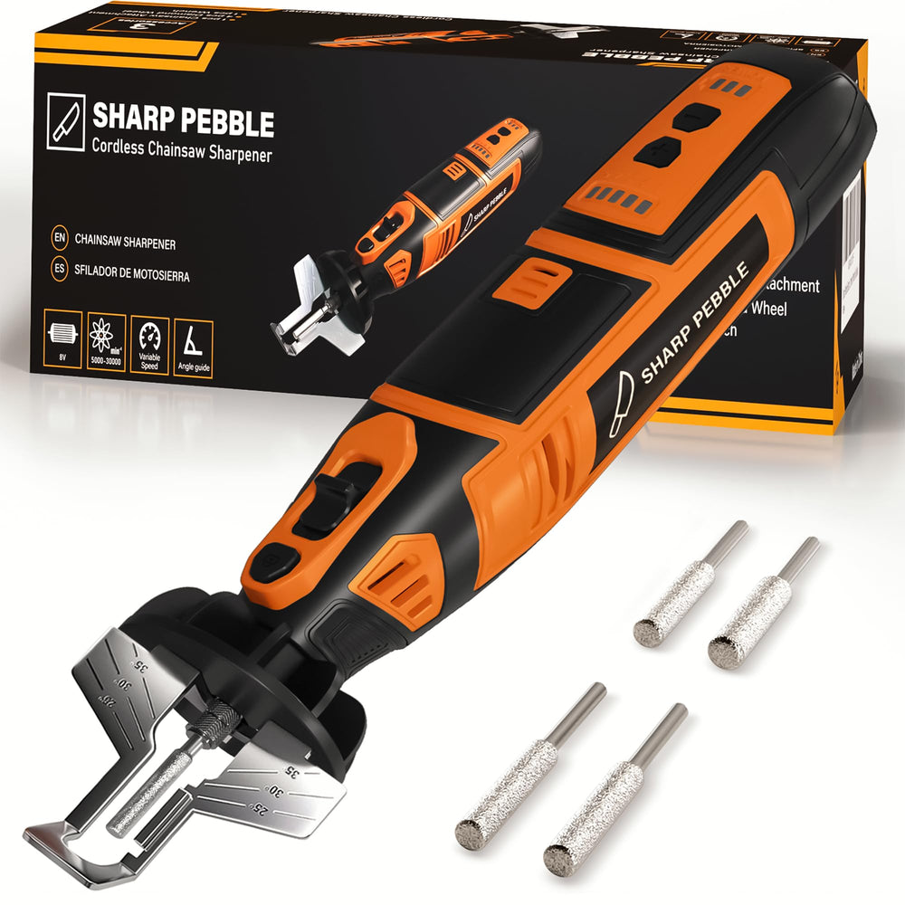 Sharp Pebble front packaging showing kit contents and portability benefit