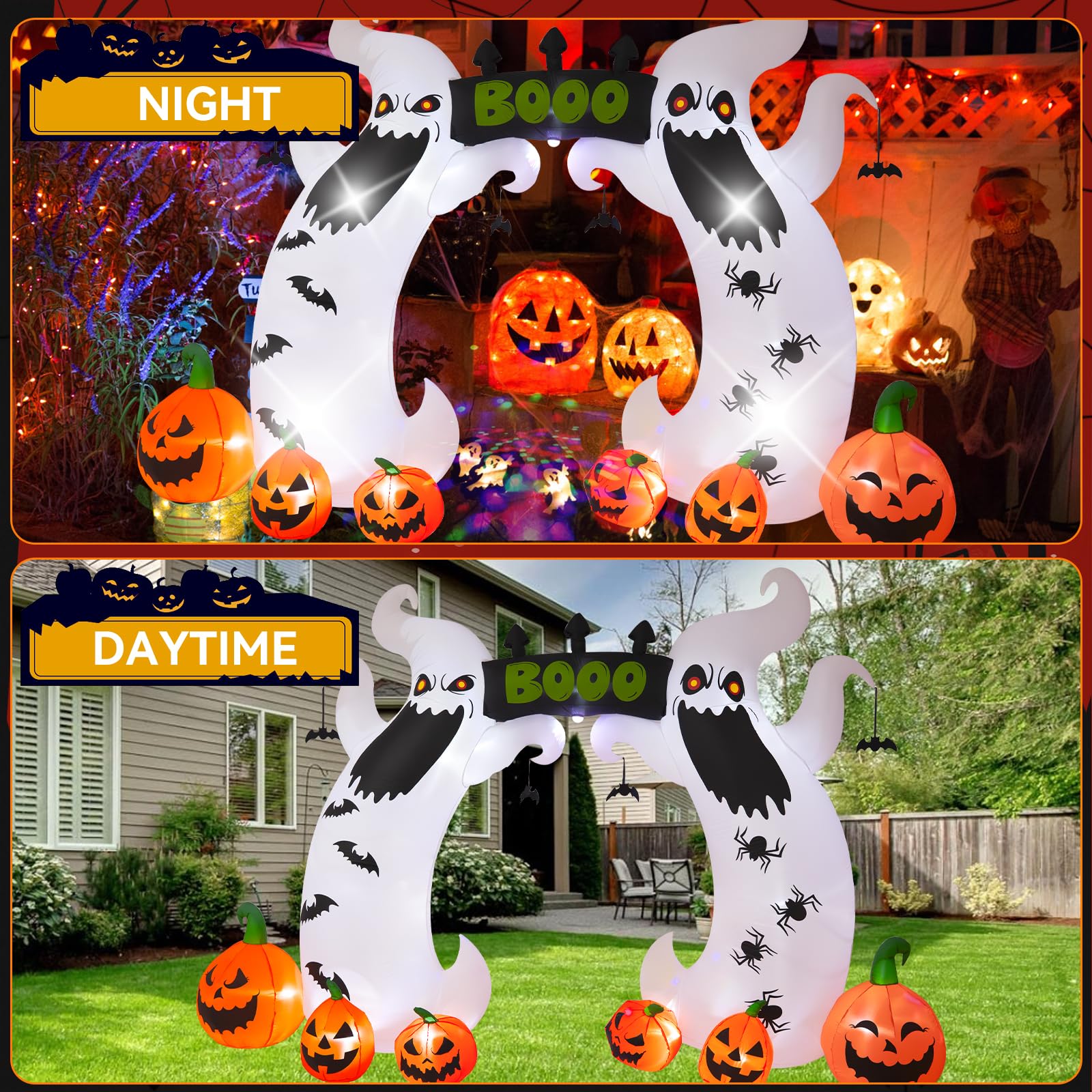 SHDEJTG nighttime yard display enhancing curb appeal