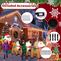 SHDEJTG inflating blower attached to the sleigh for fast plug-and-play setup