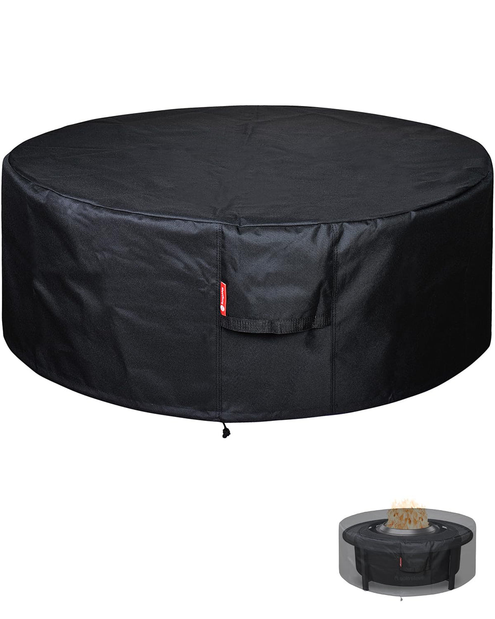 SheeChung front view cover on fire pit protecting from weather