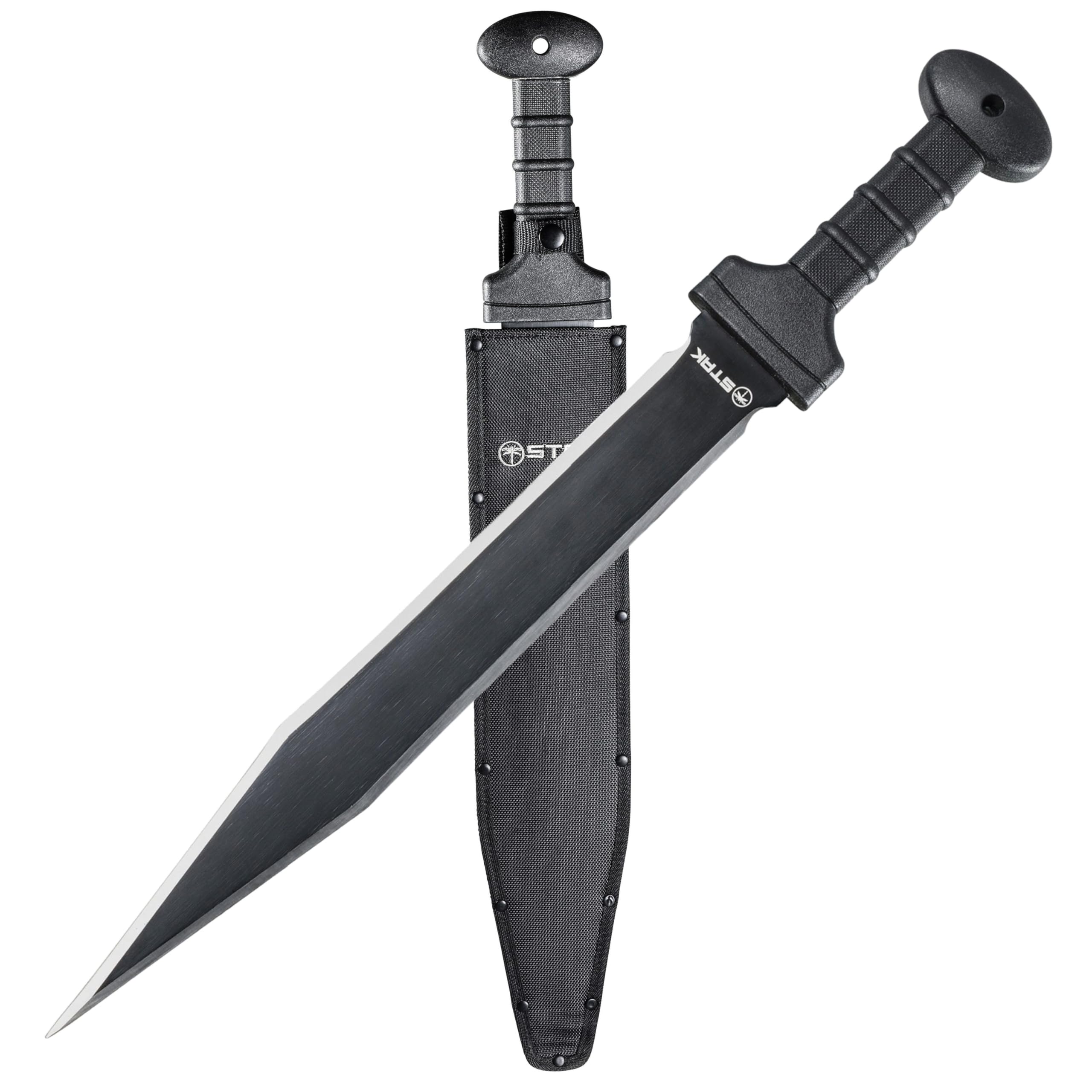 Sheffield Meridius front view showing full sword and sheath for reliable field carry