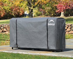 ShelterLogic close-up of ripstop polyethylene texture showing durable water-resistant fabric
