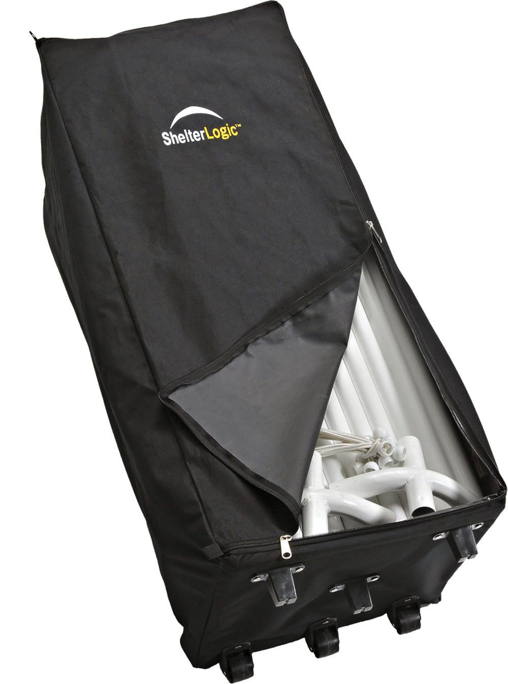 ShelterLogic front view closed bag showing durable storage and easy transport