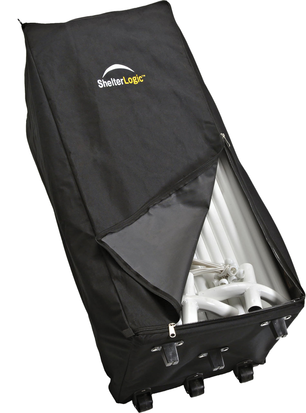ShelterLogic front view closed bag showing durable storage and easy transport