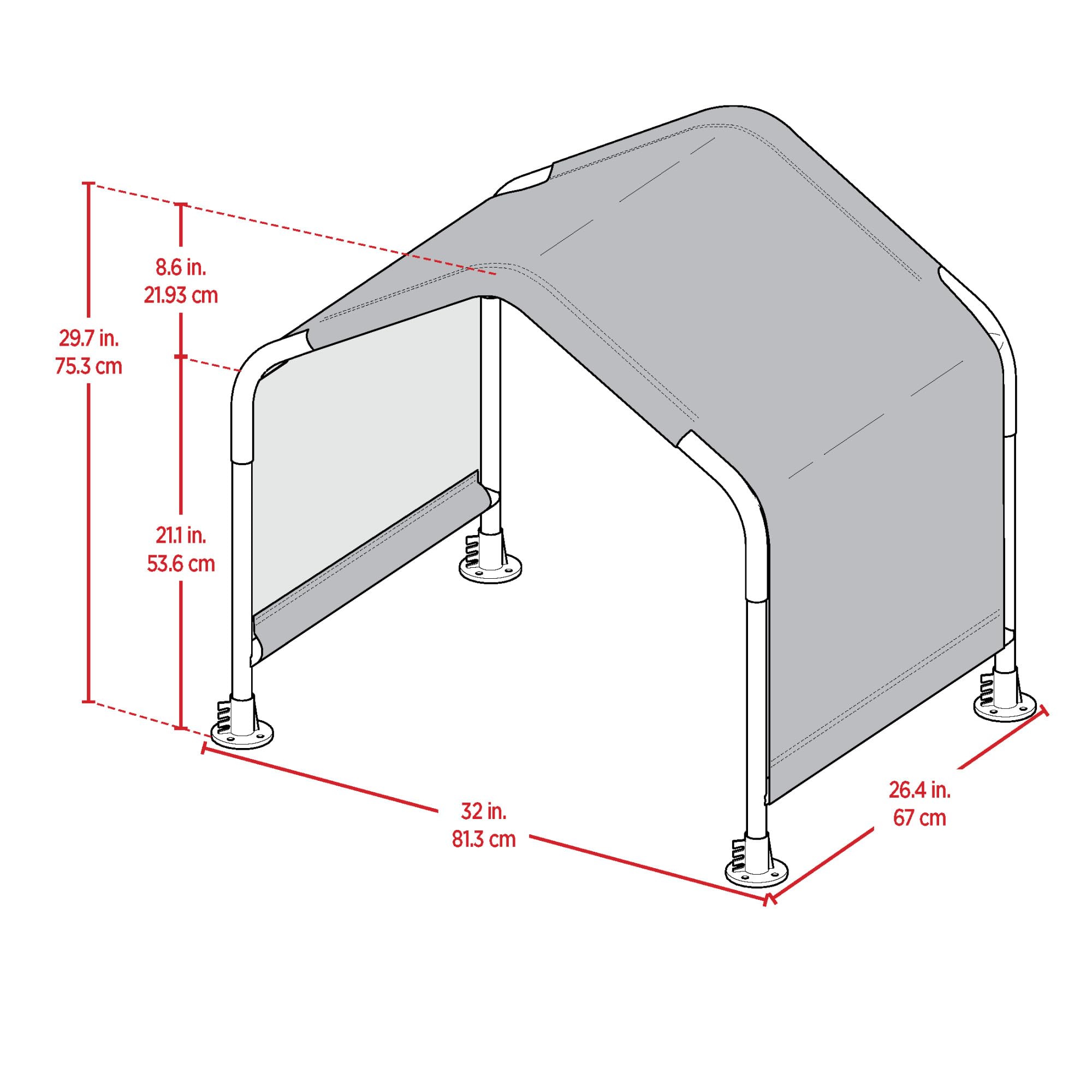 ShelterLogic canopy in backyard lifestyle scene showing portable outdoor convenience benefit