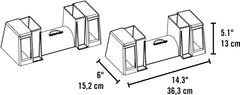 ShelterLogic close-up of ABS bracket showing molded fit and durable weatherproof construction