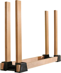 ShelterLogic front view of assembled rack showing neat stacked firewood and neat storage