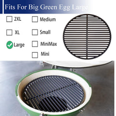 Shengyongh cooking grate installed in kamado grill showing secure fit benefit