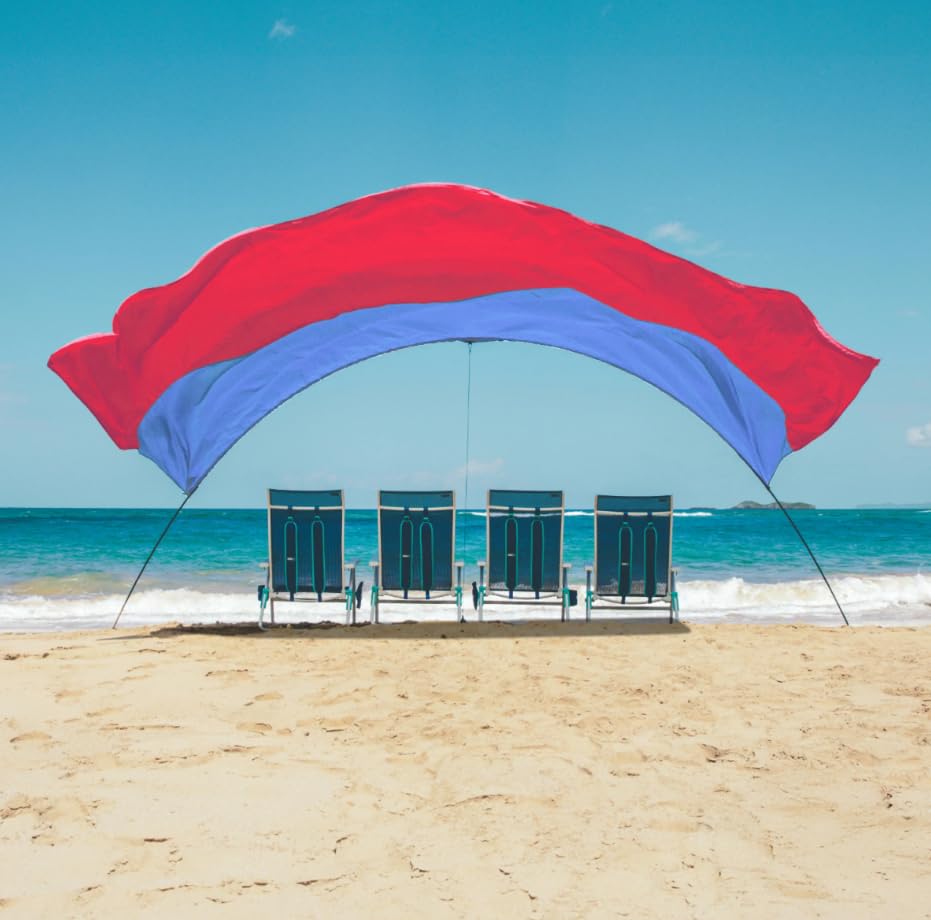 Shibumi Shade front view packaged showing compact travel bag and portability benefit