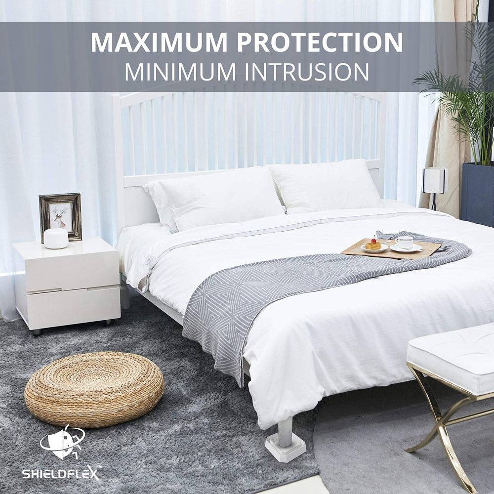 SHIELDFLEX bedroom scene with traps in place illustrating home protection
