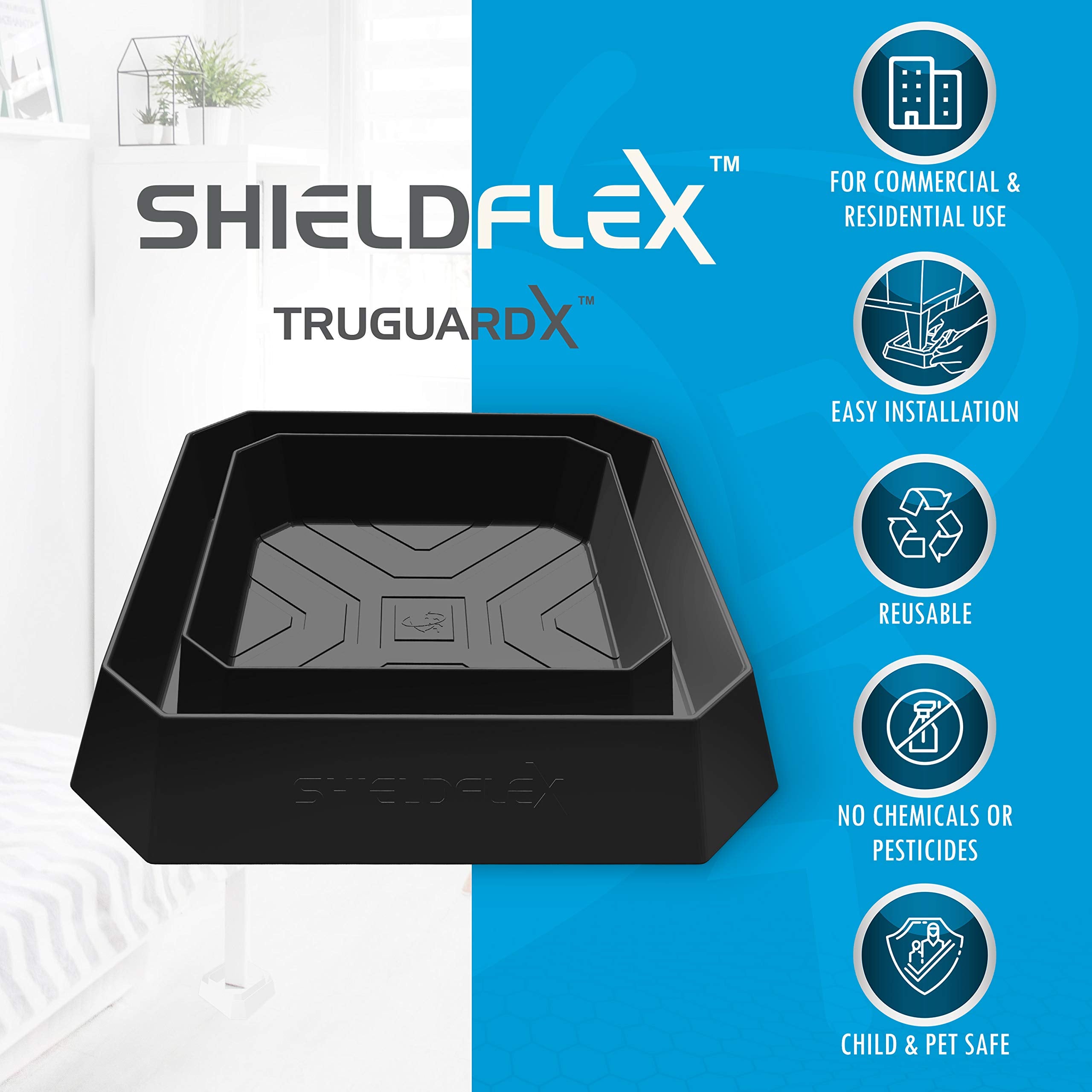 SHIELDFLEX thick base detail highlighting reinforced construction for heavy furniture