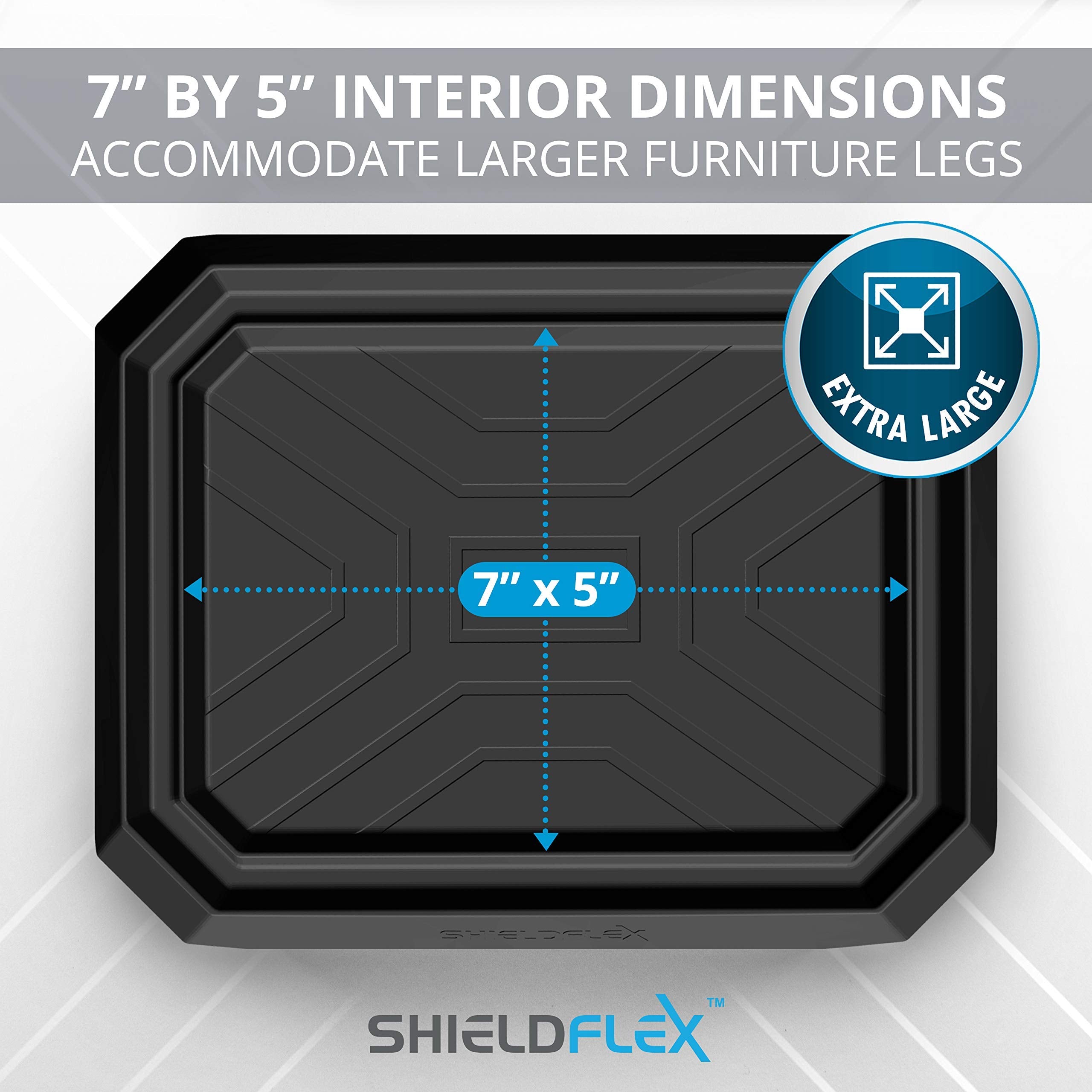 ShieldFlex TruGuard XL supporting heavy furniture leg to illustrate weight distribution benefit